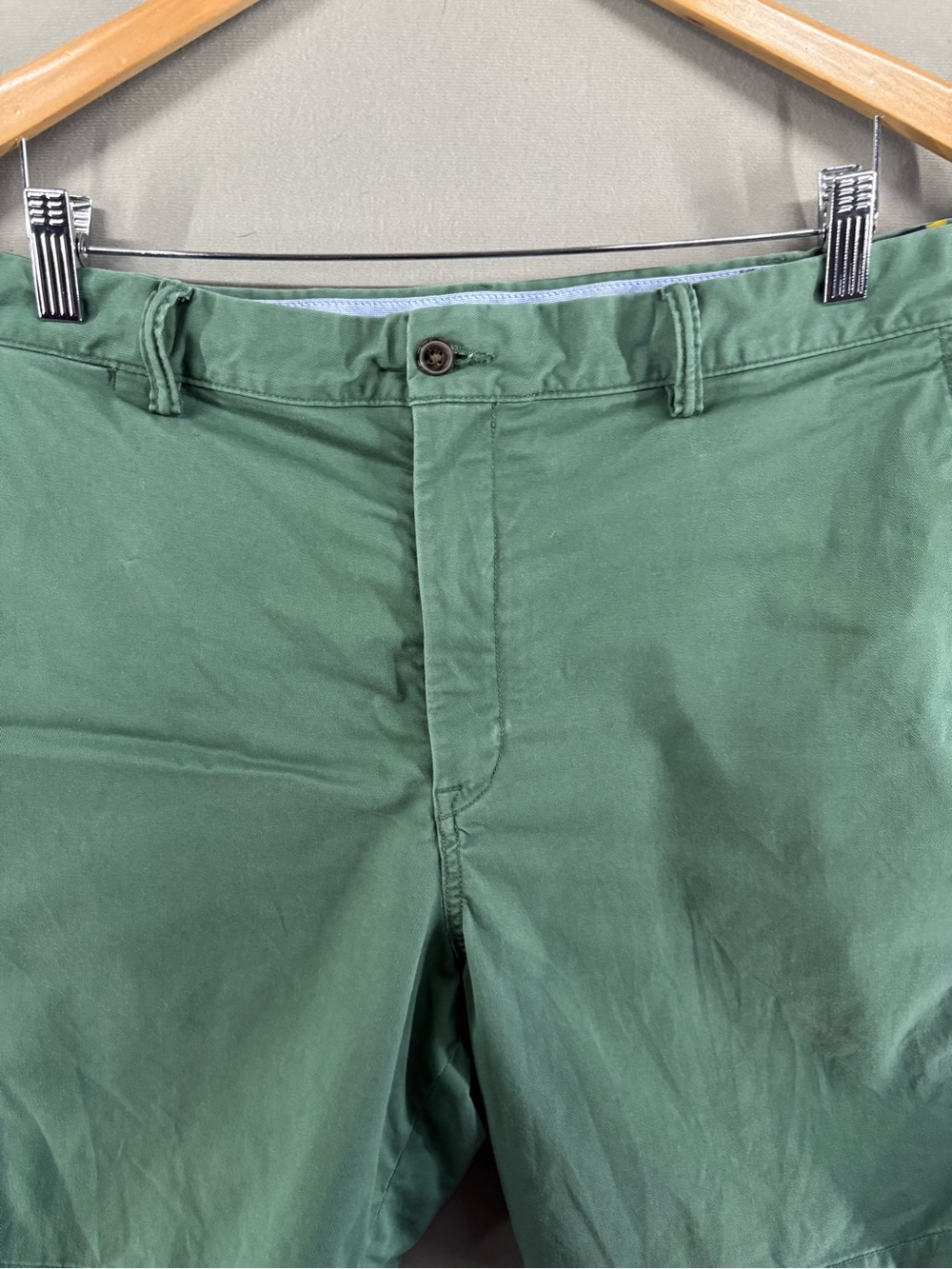 Polo Ralph Lauren 9" Inseam Classic Fit Shorts Size 38 Green Cotton Chino - Picture 2 of 10